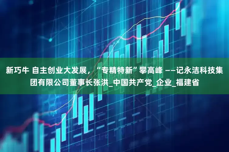 新巧牛 自主创业大发展，“专精特新”攀高峰 ——记永洁科技集团有限公司董事长张洪_中国共产党_企业_福建省